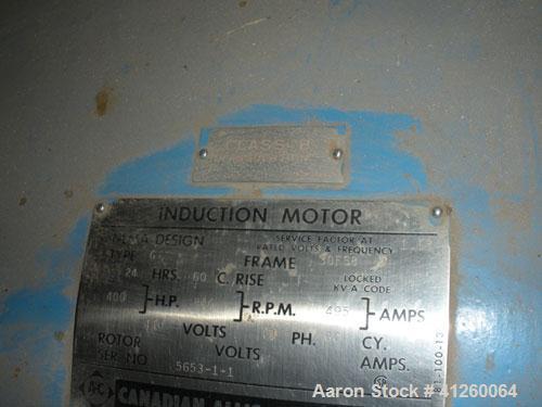 Used Pump with electric motor, Allis-Chalmers 400 hp motor, 880 rpm , 440V, 3 Ph.