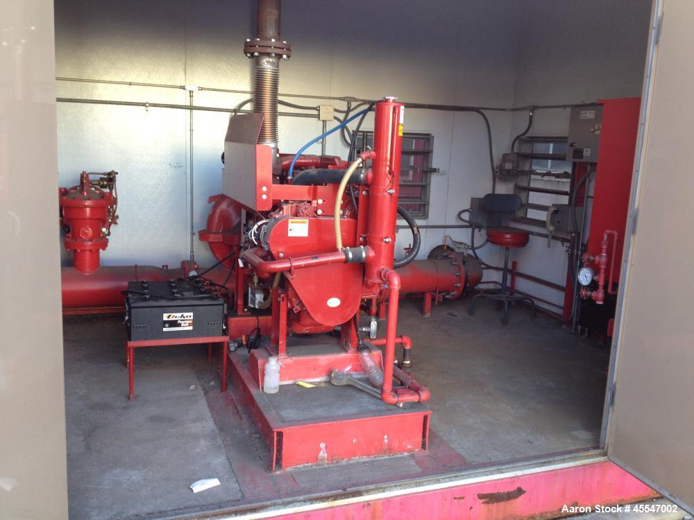 Used Complete Tiger Flow Diesel Fire Pump System. (With building). Includes Cummins Fire Power Model CFP83-F30 [C8.3 Series] six-cylinder diesel engine, Serial # 46874515, and ITT 2000 GPM centrifuga...