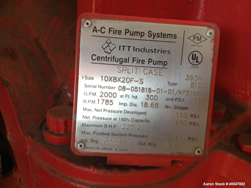 Used Complete Tiger Flow Diesel Fire Pump System. (With building). Includes Cummins Fire Power Model CFP83-F30 [C8.3 Series] six-cylinder diesel engine, Serial # 46874515, and ITT 2000 GPM centrifuga...