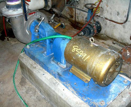 Used:  Crane Deming centrifugal pump, size 5MD, model 4021-3071, 316 stainless steel. 6" inlet, 4" outlet. Approximate capacity 450 gallons per minute at 20' head. 8-1/2" diameter impeller. Driven by...