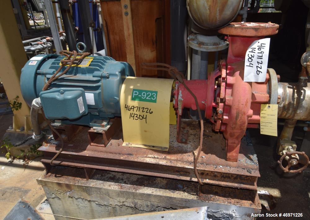 Used- Armstrong Centrifugal Pump, Model 4030, Size 6x4x10, Carbon Steel. Capacity 636 gallons per minute at 85' head at 175 ...