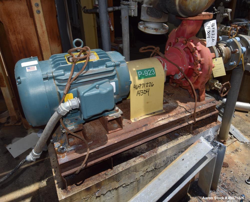 Used- Armstrong Centrifugal Pump, Model 4030, Size 6x4x10, Carbon Steel. Capacity 636 gallons per minute at 85' head at 175 ...