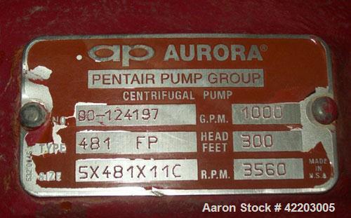 Used- Aurora Fire Pump System, Model 5-481-11C