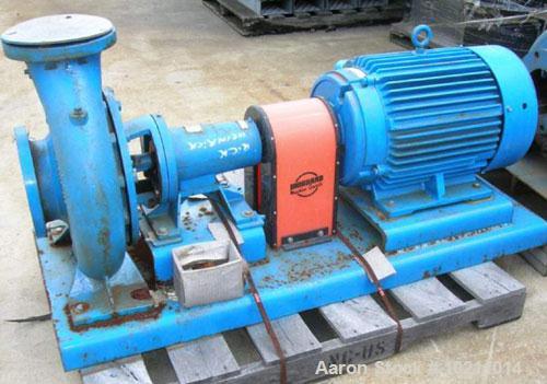 Used Carver Frame Pump Package, model GHF 6X5X13, size EF. 900 gpm @ 139 TDH. Cast iron construction. Marathon 50 hp motor 1765 rpm, 900 gpm @ 139' TDH, 326TS frame, 230/460 volt; 40 hp, 1470 rpm @ 1...