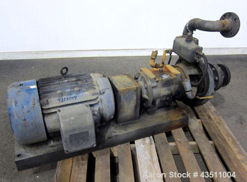 Used Cornell Dissolved Air Floatation DAF Centrifugal Pump, Model 2.5DA2-F85DBK, Carbon Steel. Approximate capacity 150-225 gallons per minute at 75 psi at 3600 rpm. 2-1/2” Inlet/outlet. Driven by an...