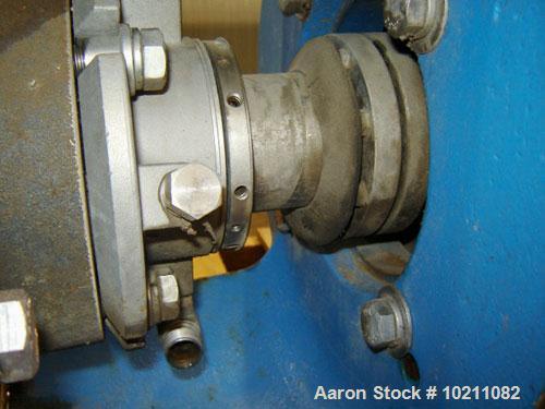 Used Discflo Centrifugal Pump, Model 806-14-2D. Rated for 400 gpm at 20 ft of head or 700 gpm at 15 ft of head. Close coupled with long adapter channel base configuration. Clockwise rotation. 15 hp B...
