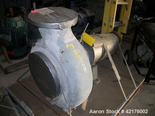 Used Durco Centrifugal Pump, size 10X8X16, carbon steel. 10" inlet, 8" outlet. Approximately 3330 gallons per minute at 174' head. Driven by a 200 hp, 1785 rpm motor. Requires base.