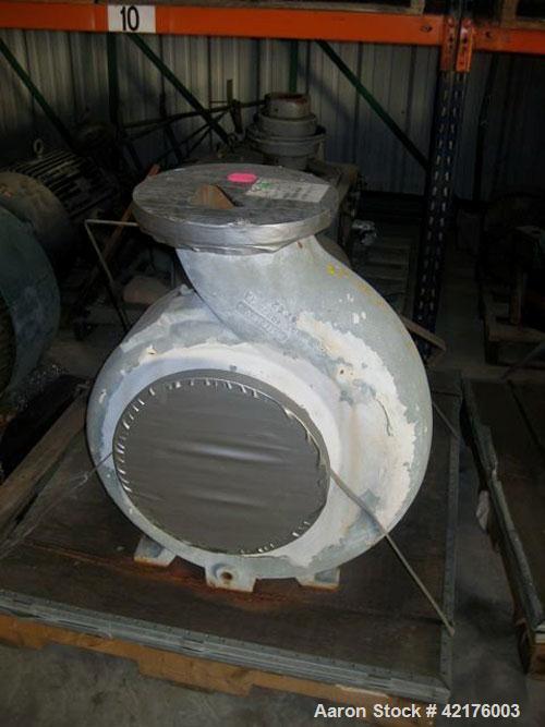 Used Durco Centrifugal Pump, size 10X8X16, carbon steel. 10" inlet, 8" outlet. Approximately 3330 gallons per minute at 174' head. Driven by a 200 hp, 1785 rpm motor. Requires base.