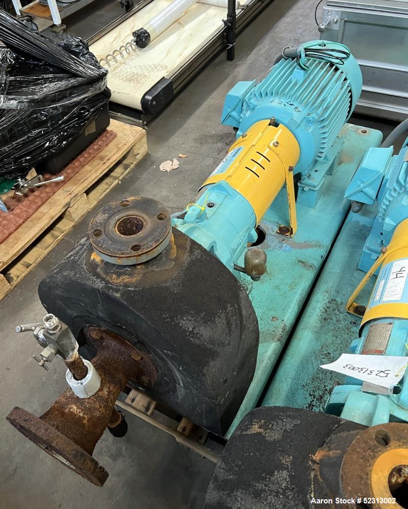 Used- Flowserve / Durco Mark IIIA Carbon Steel Centrifugal Pump, Size 2K3X2-13/103 RV. Approximate 3" inlet, 2" outlet. Driv...