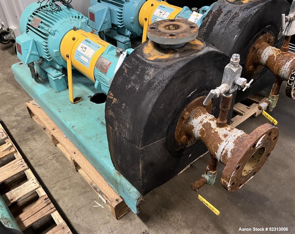 Used- Flowserve /  Durco Mark IIIA Carbon Steel Centrifugal Pump, Size 2K3X2-13/103 RV. Approximate 3" inlet, 2" outlet. App...