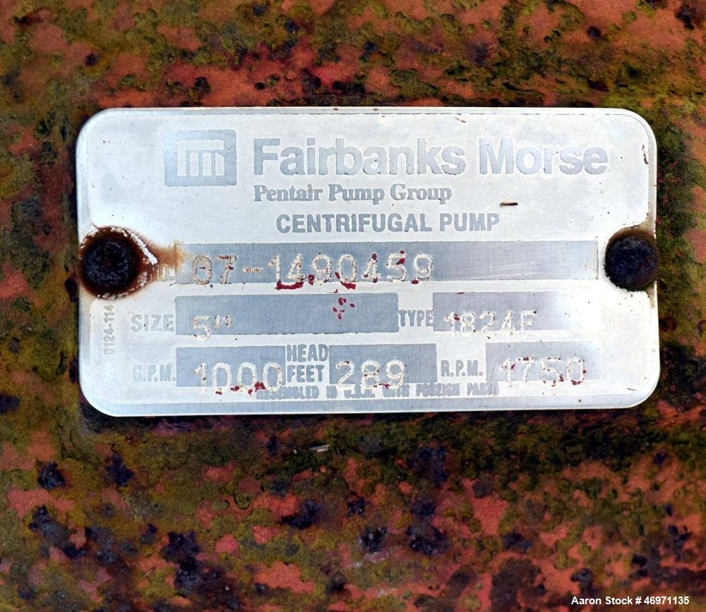 Used Clarke Fire Protection Products Diesel Driven Fire Pump System. Consisting of: (1) Clarke diesel engine, model JU6H-UFM8, part# L1211D, serial# PE6068T645250, built 2007. (1) Fairbanks Morse cen...