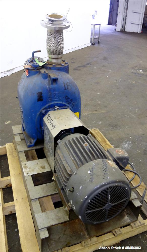Used Gorman-Rupp T-Series Self Priming Centrifugal Pump, Model T4A3-B, Carbon Steel. Rated approximate 250 gallons per minute at 40 head at 1200 rpm. 4" Inlet/outlet. Driven by a 10hp, 3/60/208-230/4...