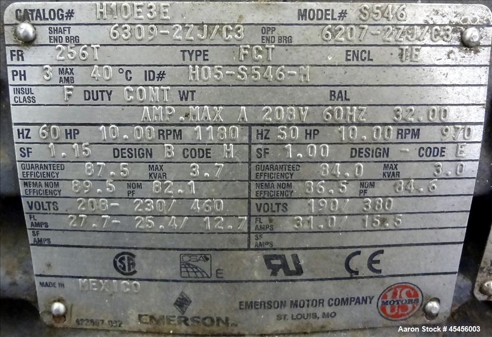 Used Gorman-Rupp T-Series Self Priming Centrifugal Pump, Model T4A3-B, Carbon Steel. Rated approximate 250 gallons per minute at 40 head at 1200 rpm. 4" Inlet/outlet. Driven by a 10hp, 3/60/208-230/4...