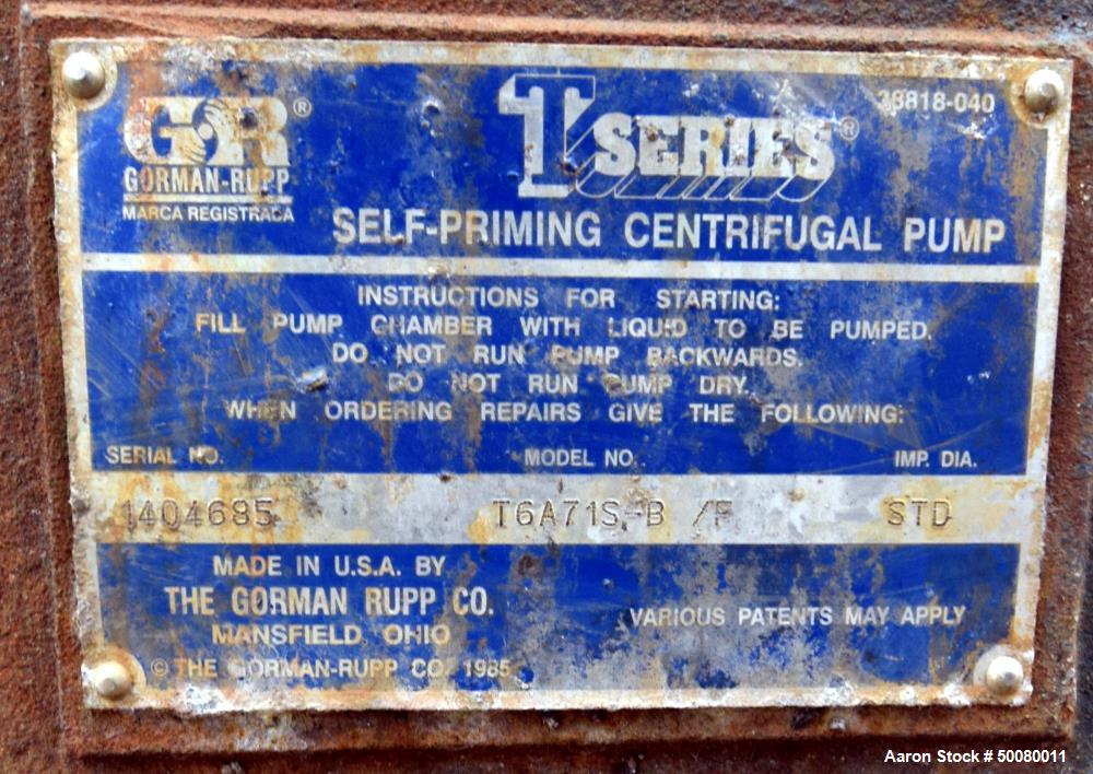 Used Gorman-Rupp T Series Self-Priming Centrifugal Pump