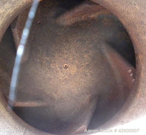 Used Goulds Centrifugal Pump, Model 3196, size 1.50X3-10, carbon steel. 3" Inlet, 1-1/2" outlet. Approximate 9-1/4" diameter impeller. Rated approximately 50 gallons per minute at 120' head. Driven b...