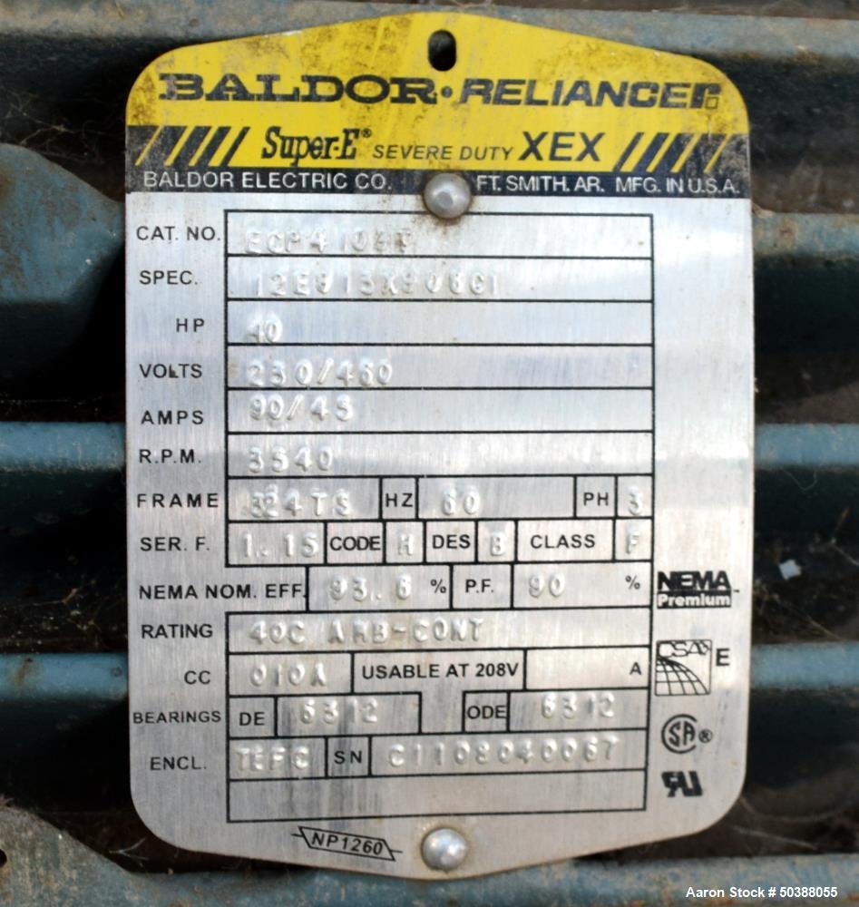Used Goulds Centrifugal Pump, Model 3196, Size 2X3-10, Carbon Steel. Rated approximately 250 gallons per minute at 306.5' head at 3560 rpm, 250 psi. 3” Inlet, 2” outlet, 8.6250” diameter impeller, me...