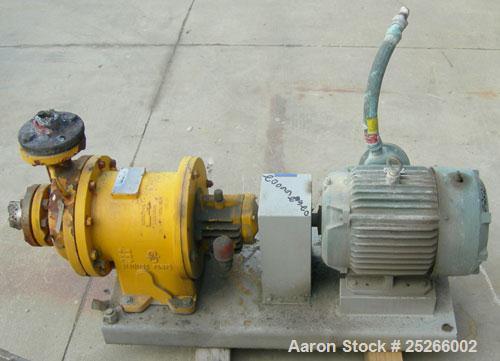 Used- Kontro Sealless Centrifugal Pump, Model HS1DL, carbon steel. Rated 85 gallons per minute at 117' head at 275 psi at 36...