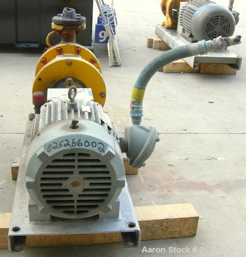 Used- Kontro Sealless Centrifugal Pump, Model HS1DL, carbon steel. Rated 85 gallons per minute at 117' head at 275 psi at 36...