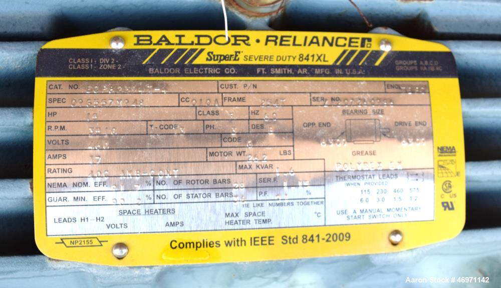 Unused- Flowserve MK3 STD. Centrifugal Pump, Carbon Steel. Size 1K1.5X1-82RV. Driven by a 15hp, 3/60/460 volt, 3510 rpm motor. Serial# 1090368CHP002B, built 2012.