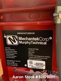 Unused - Mechantek Corp Fire Pump; Model SRE110-R1; capacity - 3x3x7F; 1/3 HP; Mfg. 2019