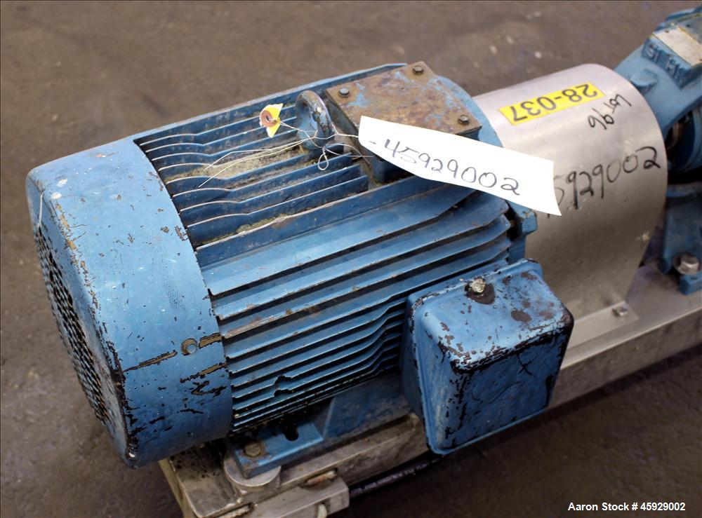 Used Sihi/Sterling Centrifugal Pump, Model CEHY-5101-AA1180A0, Carbon Steel. Approximate 84 gallons per minute at 60 feet total head. 4" inlet, 2" outlet. Driven by 5hp, 3-60/200/230/400/460/575/600 ...