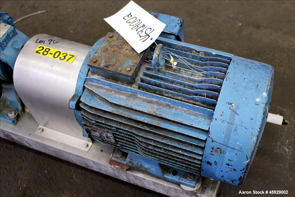 Used Sihi/Sterling Centrifugal Pump, Model CEHY-5101-AA1180A0, Carbon Steel. Approximate 84 gallons per minute at 60 feet total head. 4" inlet, 2" outlet. Driven by 5hp, 3-60/200/230/400/460/575/600 ...