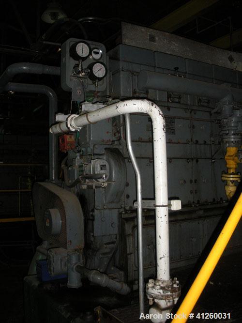 Used Worthington Water Pump driven by a White Superior natural gas engine, model 6-G825, 395 hp, 880 rpm.