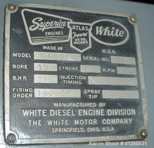 Used Worthington Water Pump driven by a White Superior natural gas engine, model 6-G825, 395 hp, 880 rpm.