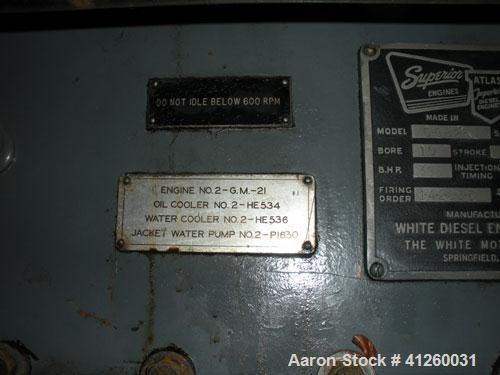 Used Worthington Water Pump driven by a White Superior natural gas engine, model 6-G825, 395 hp, 880 rpm.
