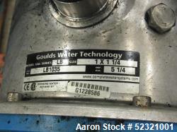 Used-Goulds Model LB1035. Size 1 X1 1- 1/4 Stainless Steel Centrifugal pump, IMP Dia. 5-1/4. 1 H.P. 460 volts with Hydro Pro...