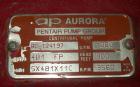 Used Aurora Fire Pump System, Model 5-481-11C