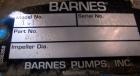 USED: Barnes centrifugal pump, model 15ICU-1, cast iron. Approximate capacity 250 gallons per minute at 2600 rpm at 70' head. 5.995