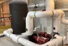Used Lot Of Two Bell & Gossett Pumps Model e-1510 SSF 7.375 3BD. Vertical turbine pumps P-1 and 2. (2) Pumps with motor drives. 7.5 HP 230/460 Motors. Includes interconnecting piping.
