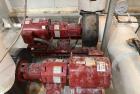 Used Lot Of Two Bell & Gossett Pumps Model e-1510 SSF 7.375 3BD. Vertical turbine pumps P-1 and 2. (2) Pumps with motor drives. 7.5 HP 230/460 Motors. Includes interconnecting piping.