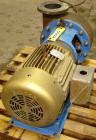 Used Discflo Centrifugal Pump, Model 806-14-2D. Rated for 400 gpm at 20 ft of head or 700 gpm at 15 ft of head. Close coupled with long adapter channel base configuration. Clockwise rotation. 15 hp B...