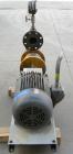 Used Kontro Sealless Centrifugal Pump, Model HC2DM, carbon steel. Rated 80 gallons per minute at 140' head at 275 psi at 3600 rpm. Impeller diameter 6.625''. 3'' inlet, 2'' outlet. Driven by a 15 hp,...