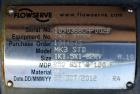 Unused- Flowserve MK3 STD. Centrifugal Pump, Carbon Steel. Size 1K1.5X1-82RV. Driven by a 15hp, 3/60/460 volt, 3510 rpm motor. Serial# 1090368CHP002B, built 2012.