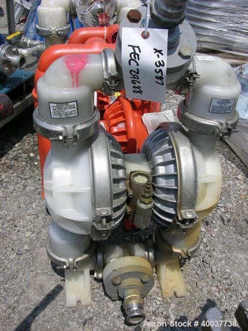 Used Wilden Diaphragm Pump, poly construction, 2".