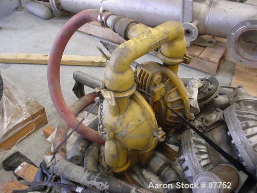 USED: Air powered double diaphragm pump, aluminum, 2" inlet/outlet.