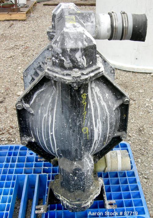 Used- ARO Air Powered Double Diaphragm Pump, Model PD30A-AAP-GGG, Nitrile Product Contact, Aluminum Exterior with Paint Coat...