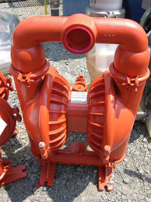 Unused- Wilden Air Operated Double Diaphragm Pump, Model M8, carbon steel construction. Rated approximately 156 gallons per minute, 125 psi, 2" inlet/outlet.
