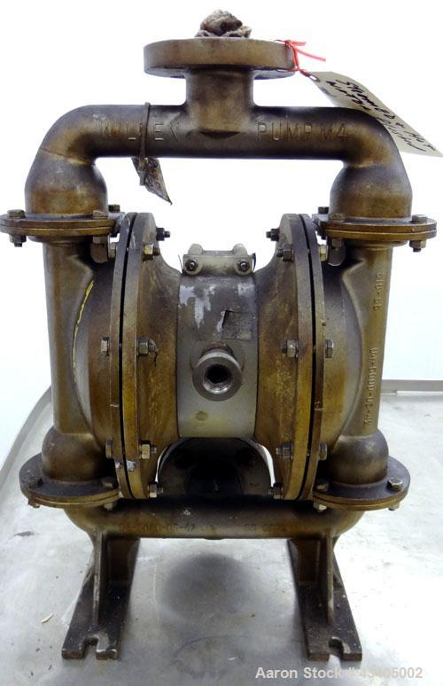 Used- Wilden Air Operated Double Diaphragm Pump, Model M4, 316 Stainless Steel. Rated approximate 70 gallons per minute, 3/1...