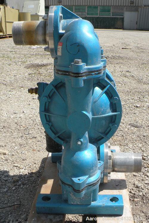 Used Warren Rupp Sandpiper Air Powered Double Diaphragm Pump, Model EB3-SA, Type TB-1-A, Aluminum.Rated 0-204 gallons per minute, 7/16" maximum solids handling, 120 psi, 3" inlet/outlet.
