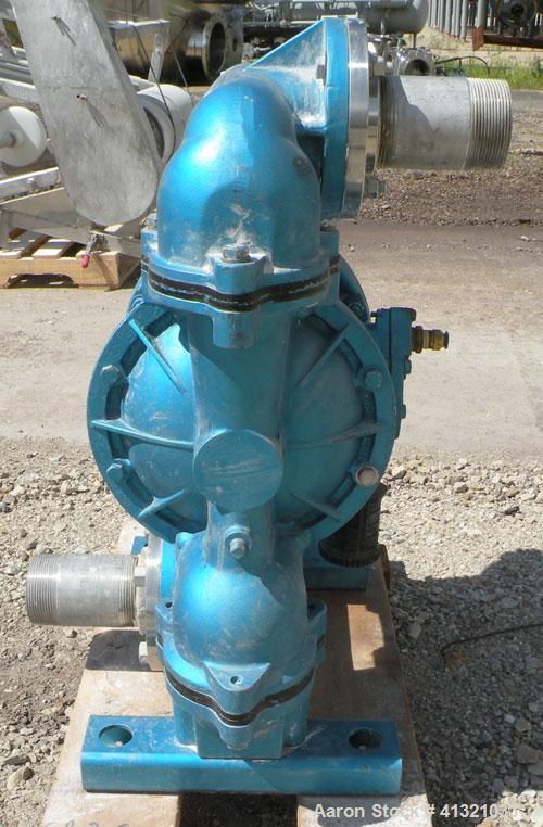 Used Warren Rupp Sandpiper Air Powered Double Diaphragm Pump, Model EB3-SA, Type TB-1-A, Aluminum.Rated 0-204 gallons per minute, 7/16" maximum solids handling, 120 psi, 3" inlet/outlet.