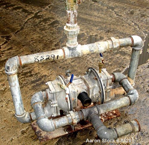 USED: Warren Rupp Sandpiper air powered double diaphragm pump, modelSA2-A, type EDB-5-A. Rated approx 140 gallons per minute, 2" maxsolids handling, 125 psi, 2" inlet/outlet.