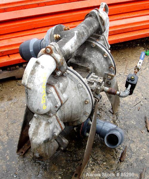 USED: Warren Rupp Sandpiper air powered double diaphragm pump,aluminum. Rated approx 260 gallons per minute, 3" max solids h...