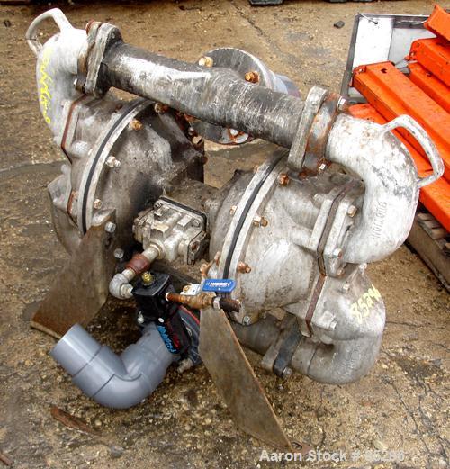 USED: Warren Rupp Sandpiper air powered double diaphragm pump,aluminum. Rated approx 260 gallons per minute, 3" max solids h...
