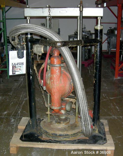 Used Wilden M15 Pneumatic Double Diaphragm Pump. Unit operates by applying compressed air directly to liquid column separated by elastomer diaphragms. The volume is controlled by inlet air. A bypass ...