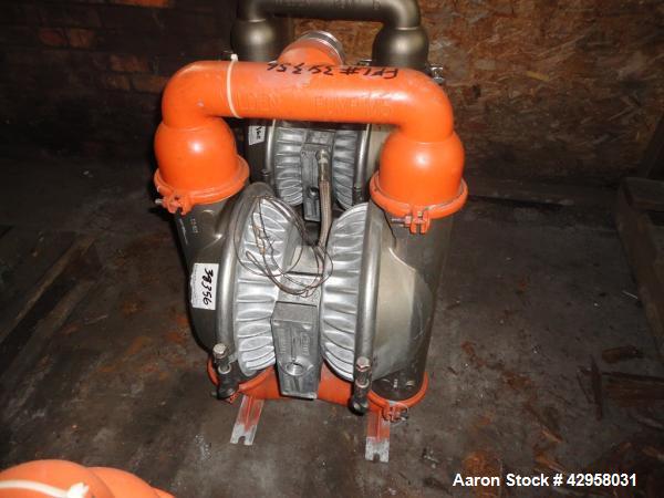 Used Wilden 3" diaphragm pump, model M5, stainless steel construction, 3" inlet/outlet.