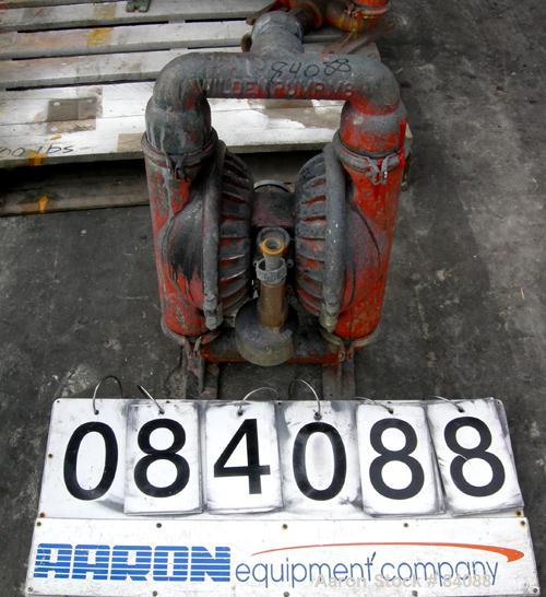 USED: Wilden air operated double diaphragm pump, model M8, aluminum construction. Rated approx 156 gallons per minute, 125 psi, 2" inlet/outlet.